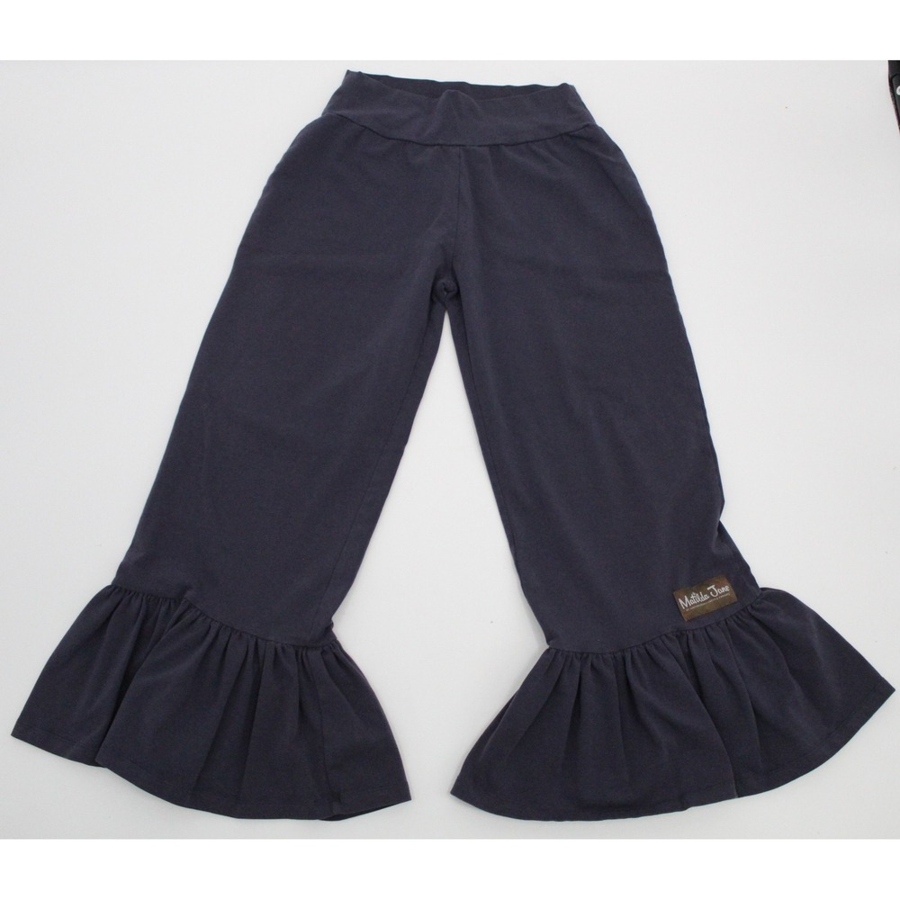 Matilda Jane Navy Staycation Big Ruffles Pants Women's Sm Lagenlook Cottagecore